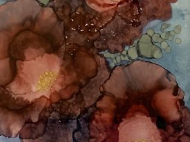 Dana Haigh,  <i>Chemain Rouge</i><br>Alchohol inks