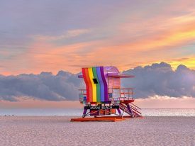 Miami Lifeguard Chair at Sunrise