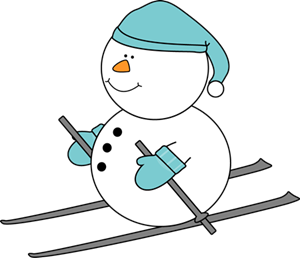 skiing snowman